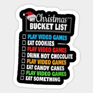 Xmas Bucket List Video Games Christmas Sticker